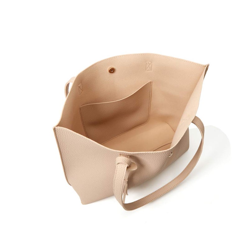 Dreubea Women's Soft Faux Leather Tote Shoulder Bag from, Big Capacity Tassel Handbag Khaki - Image 5